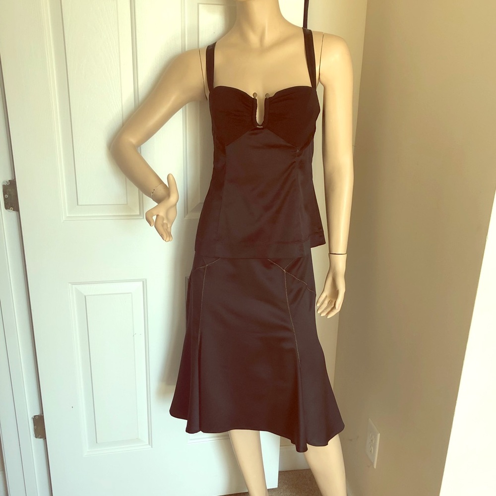 Just Cavalli silk black gold stitch 8